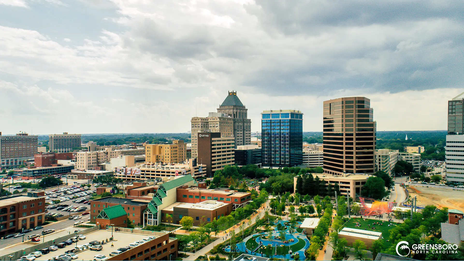 Map showing Greensboro service areas